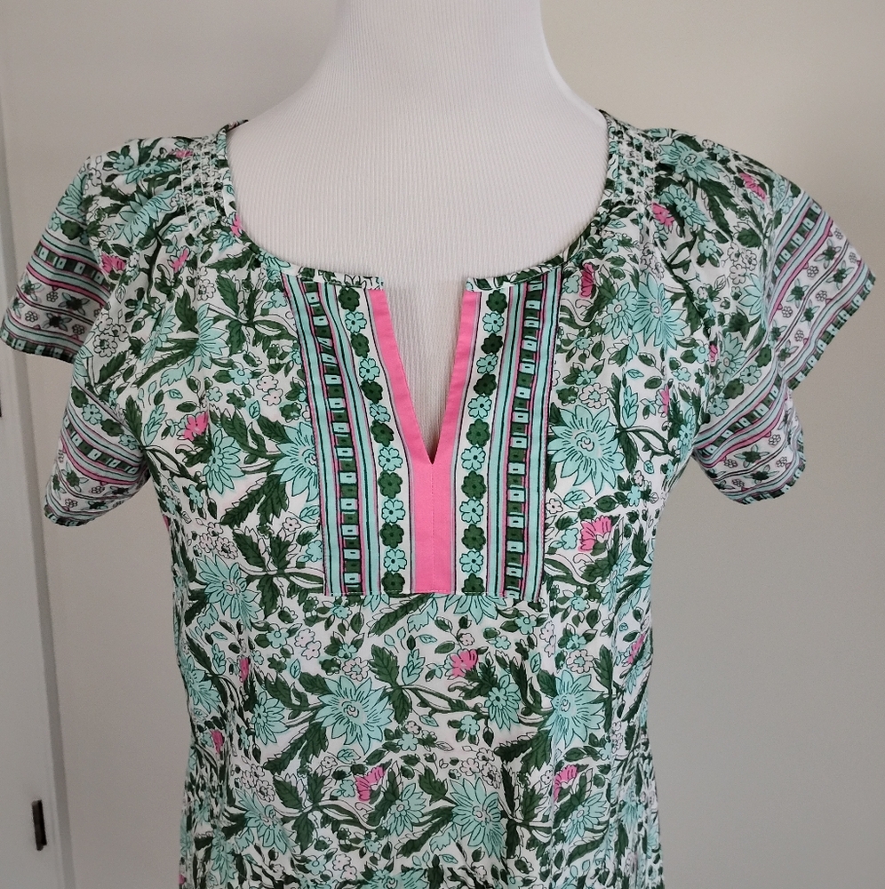Talbots Cotton Floral Shift Dress Size 8P - Picture 2 of 6
